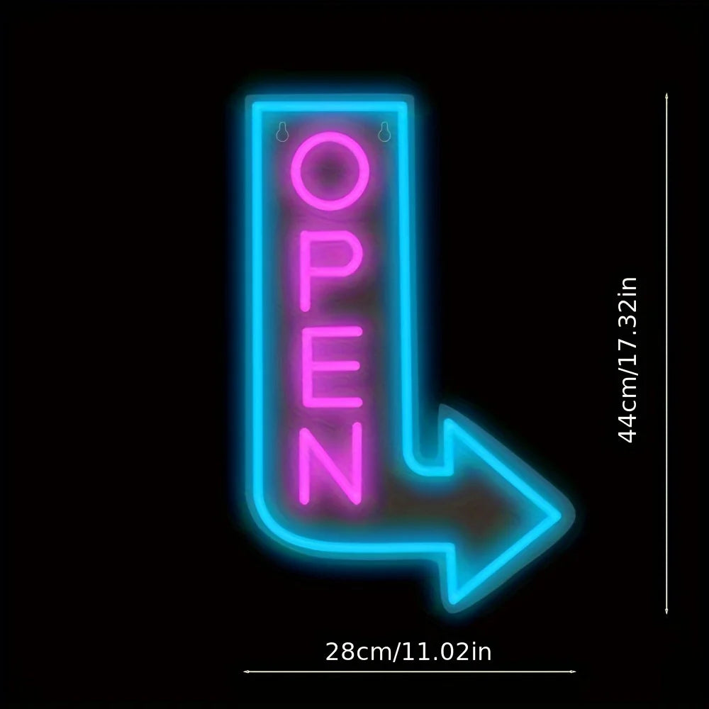 1PC Open Signs for Business Ultra Bright LED Neon Open Signs Up Open Sign for Business Storefront Window Glass Door Shop Store